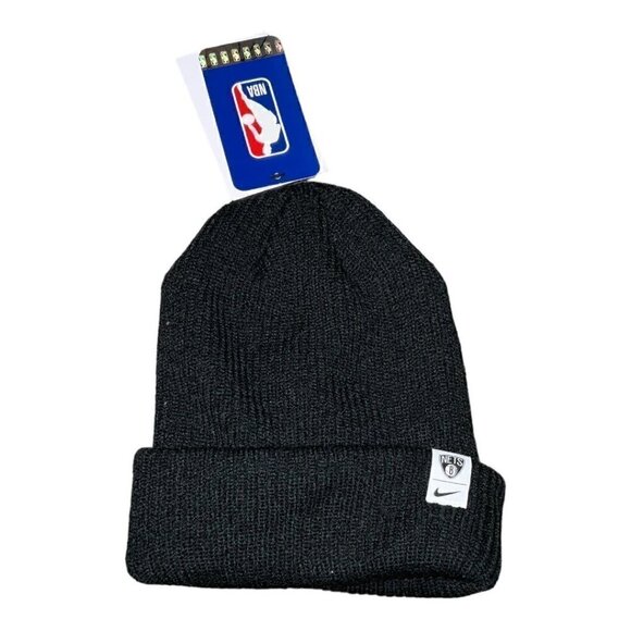 New Era NBA 2021 Draft Brooklyn Nets Pom Knit Beanie NIKE Brooklyn Nets Beanie Black